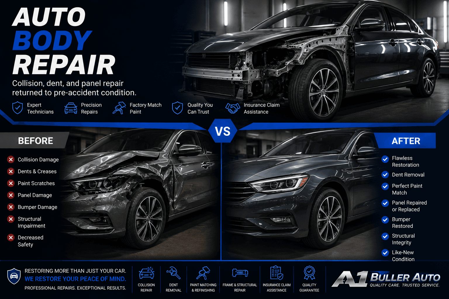 Auto Body Repair service at A1 Buller Auto Collision